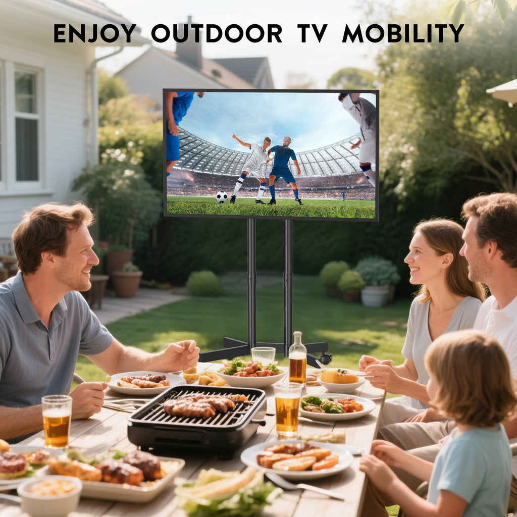 Black Rolling TV Stand for 32-75 Inch TVs Z17769