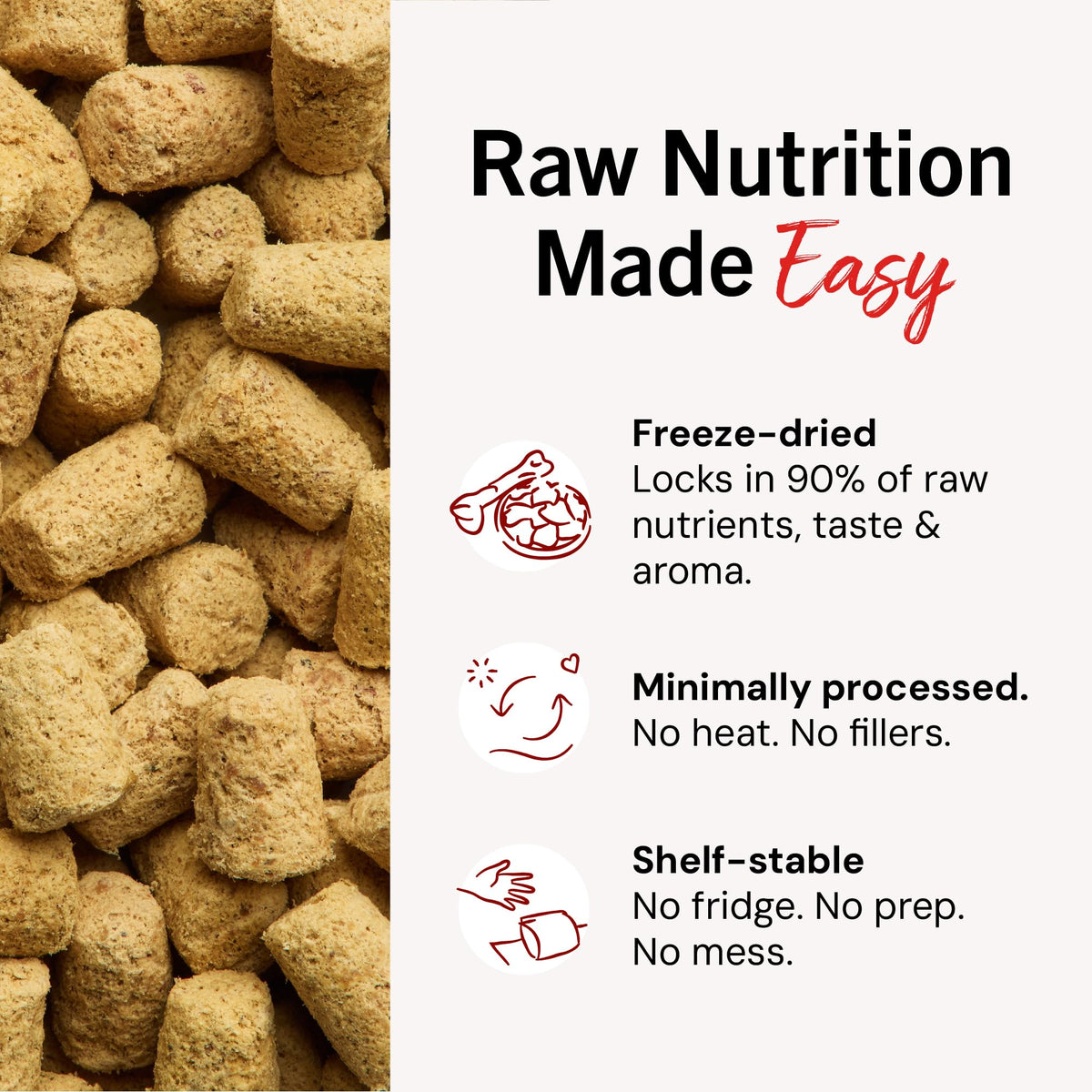 Freeze-Dried Raw Beef Dog Food Topper 8 oz K2415