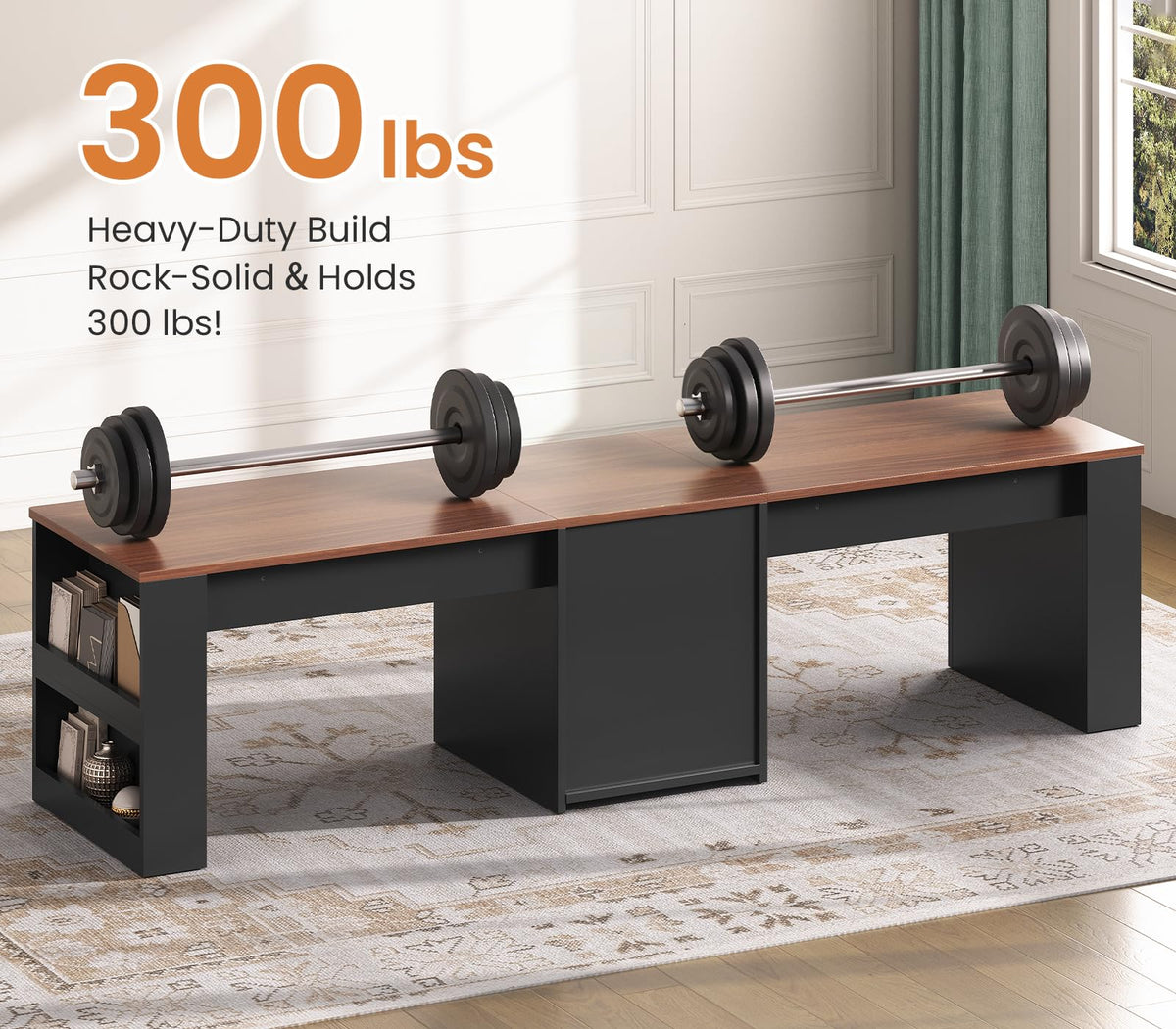 90.5" 2 Person Computer Desk with Storage Drawers Black S350856