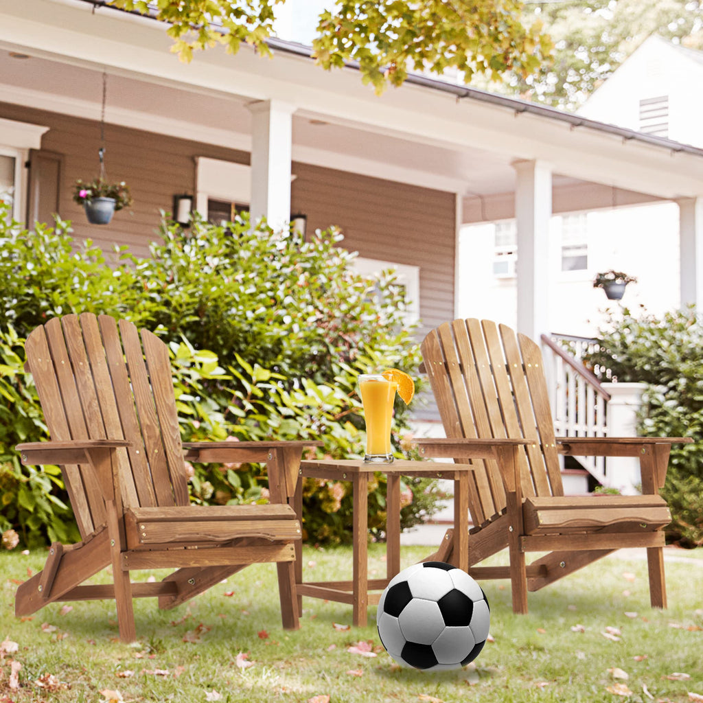 Wood Folding Adirondack Chair Set of 2 Solid Cedar Y999