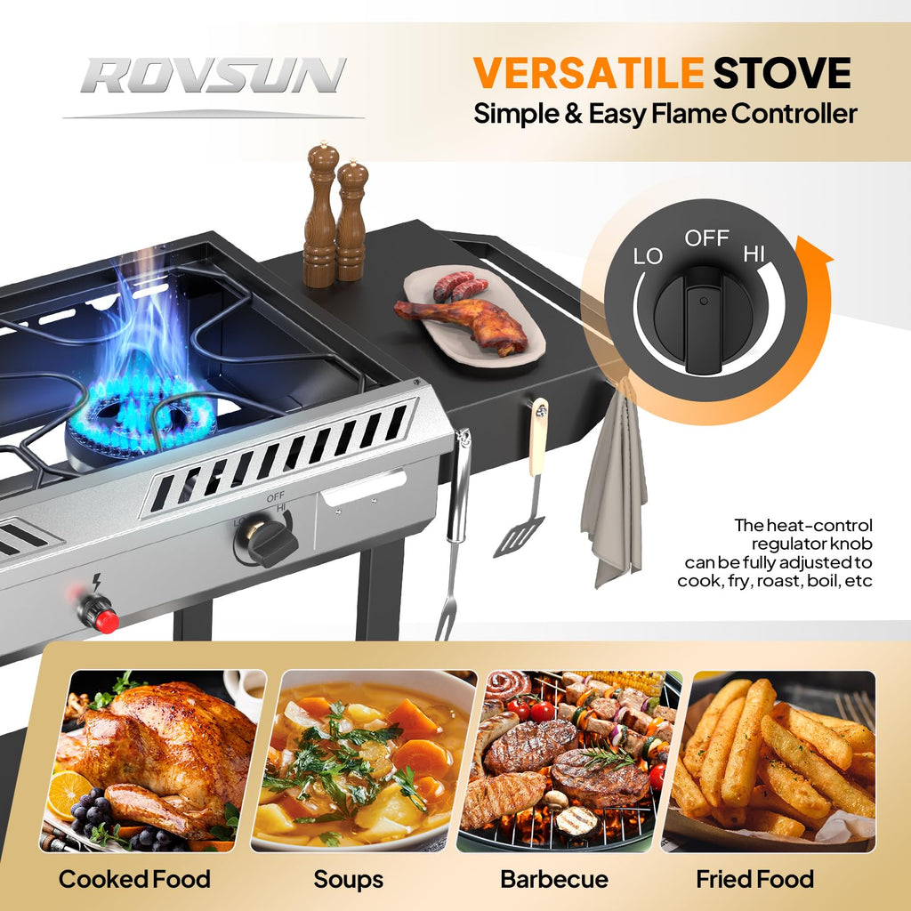 2 Burner Propane Gas Stove with Auto Ignition A109