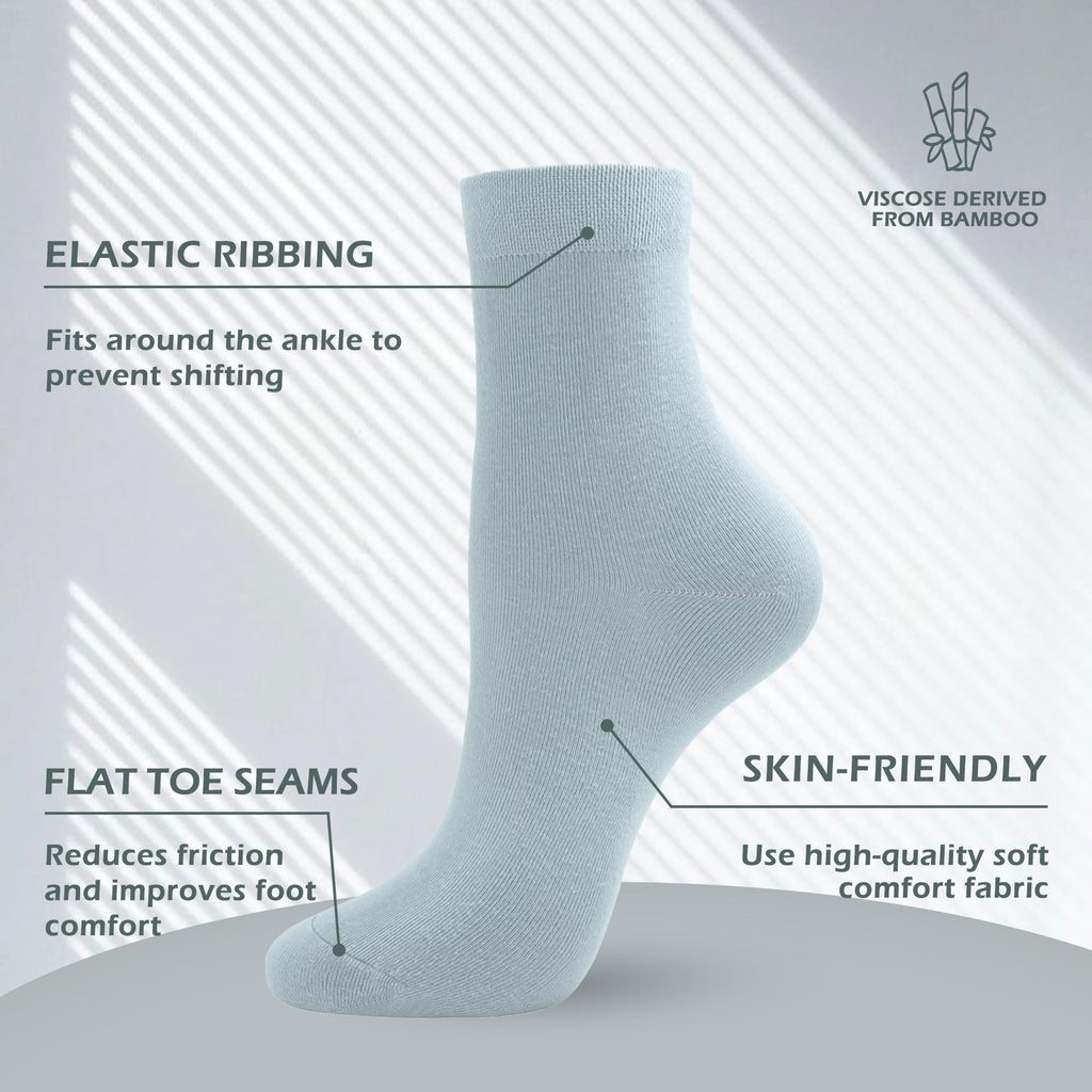 Viscose Bamboo Crew Socks 5 Pairs U450823
