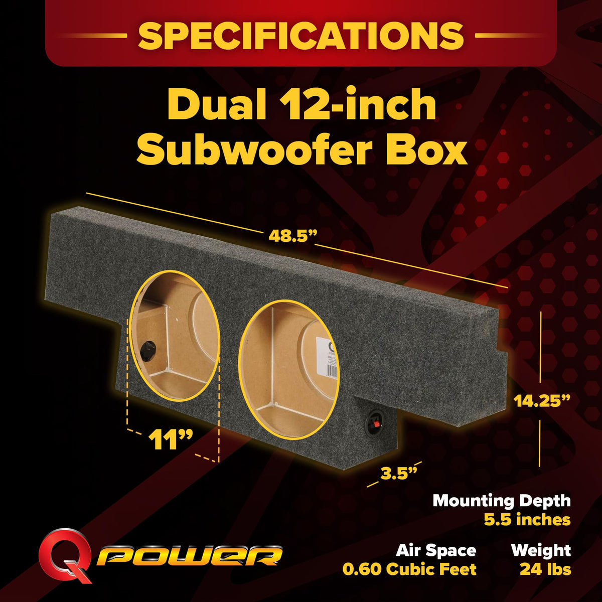 Dual 12in Subwoofer Enclosure R46873
