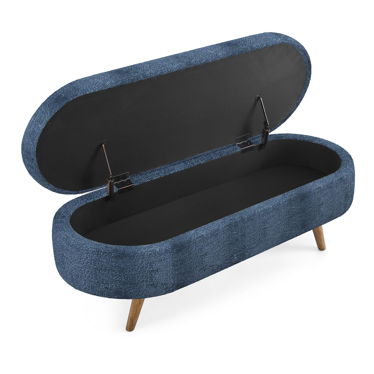 Oval Storage Bench with Rubber Wood Legs L272