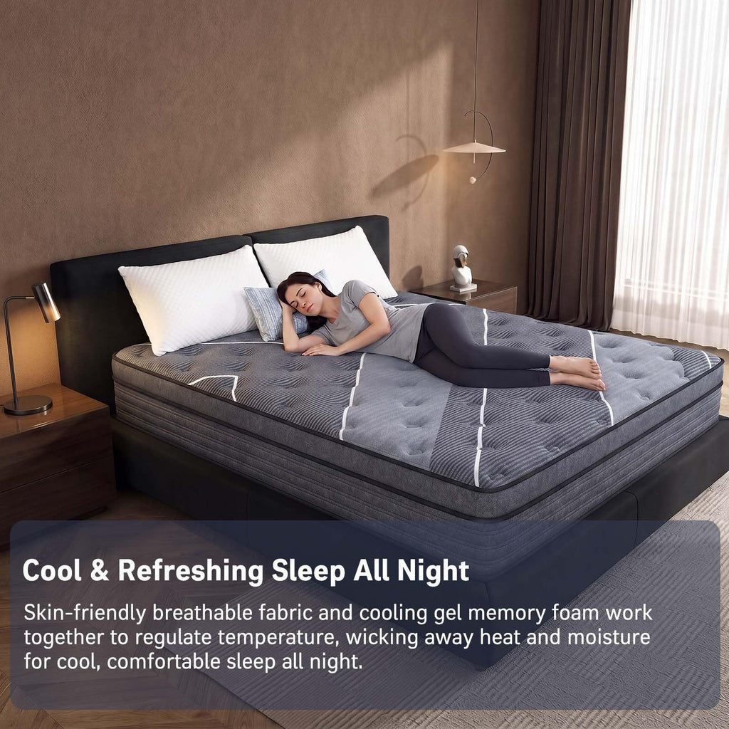 12 Inch Full Size Hybrid Mattress I677