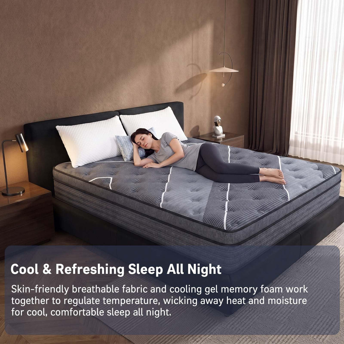 12 Inch Full Size Hybrid Mattress I677