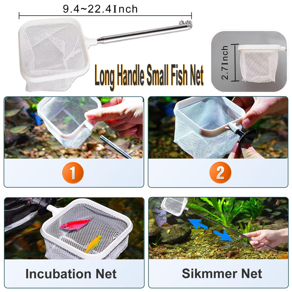 Aquarium Gravel Cleaner with 6Ft Water Hose and Skimmer Net W305657