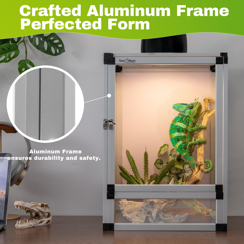 18"x18"x36" Aluminum Frame Reptile Cage with Screen & Acrylic Front Doors H741709
