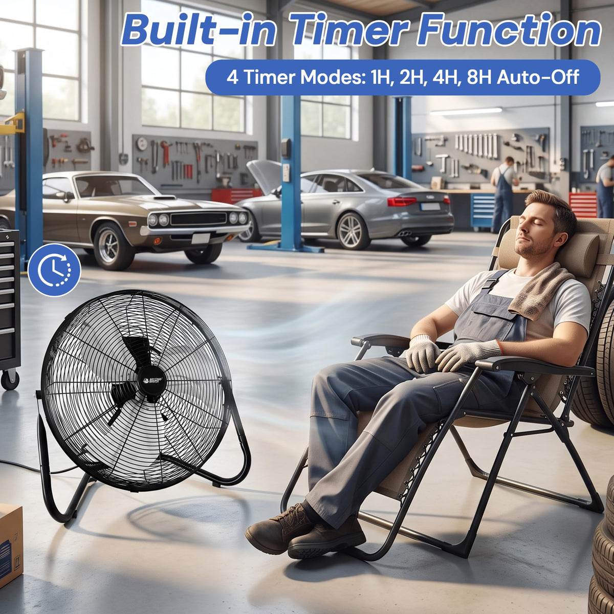 20'' High Velocity Wall Mount and Floor Fan with Remote B40849