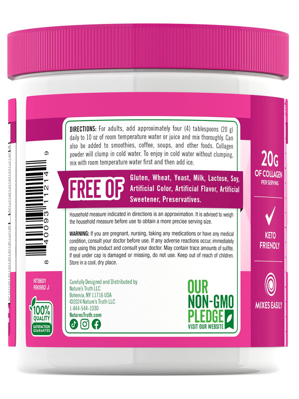 Collagen Powder 7 oz Type I and III Unflavored L61015