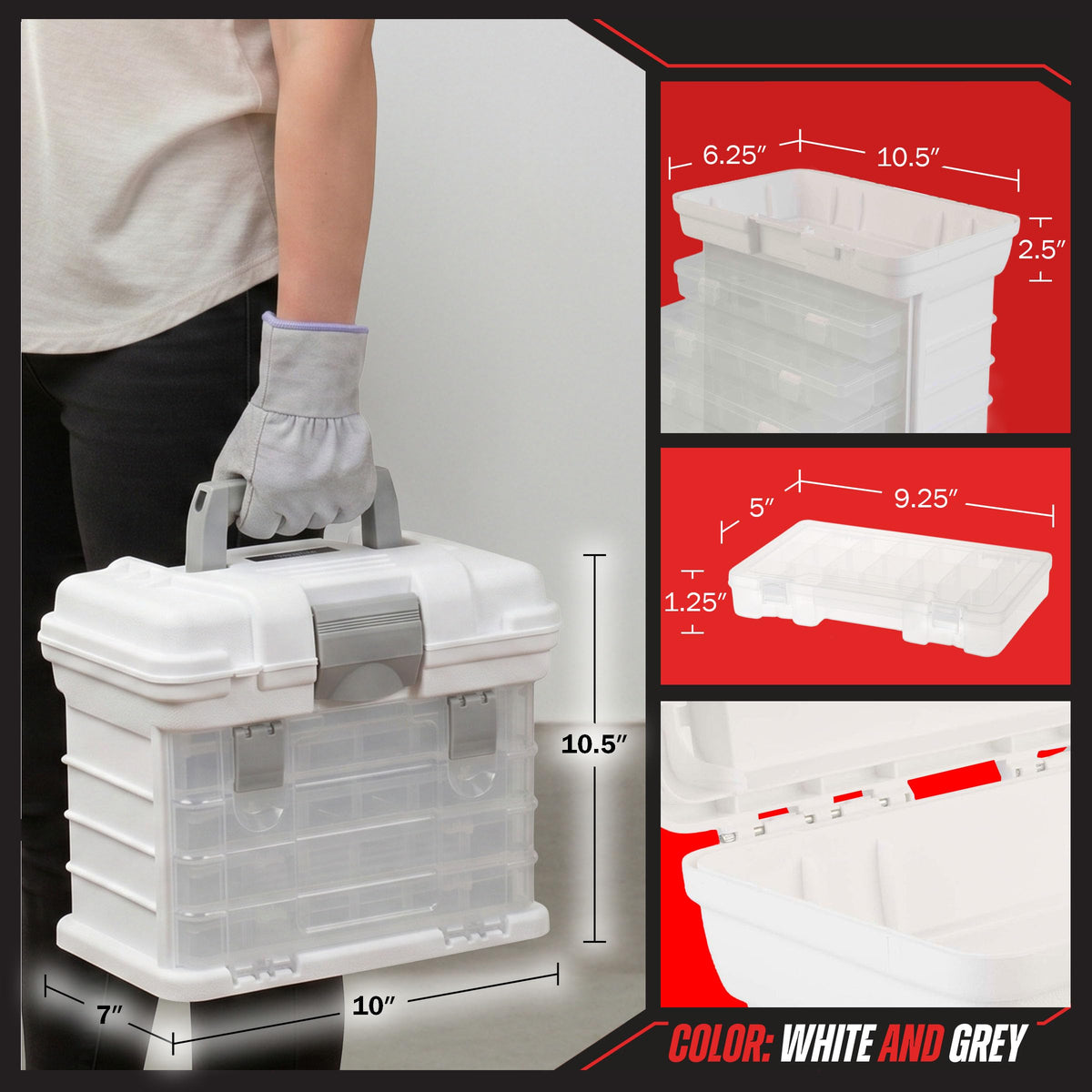 Portable Tool Box Small Parts Organizer with Drawers T956149