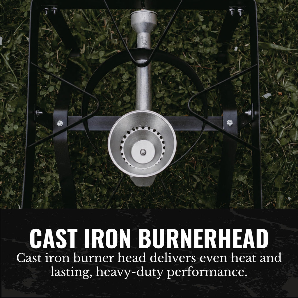 Propane High Pressure Cast-Iron Round Burner Head with Brass Fitting Orifice V58765
