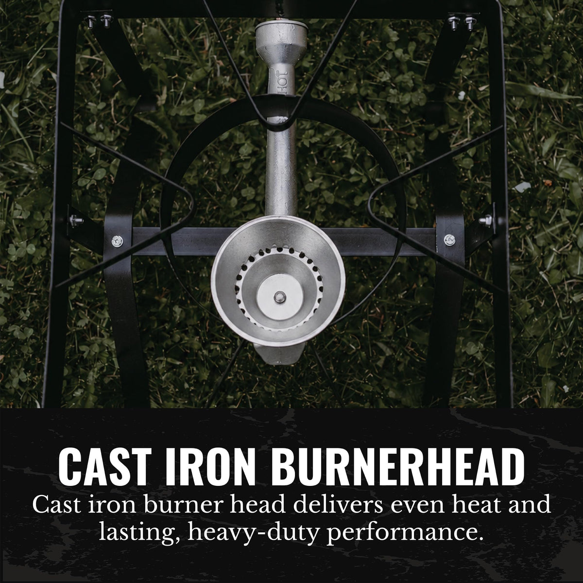 Propane High Pressure Cast-Iron Round Burner Head with Brass Fitting Orifice V58765