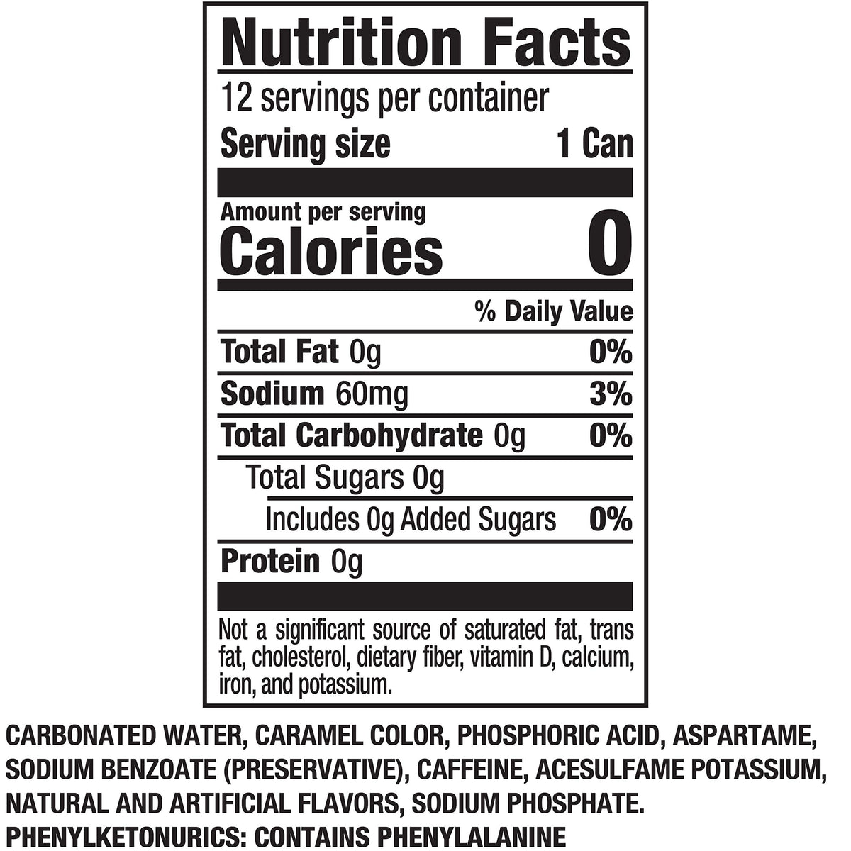 Zero Sugar 12 Ounce 12 Count R9855