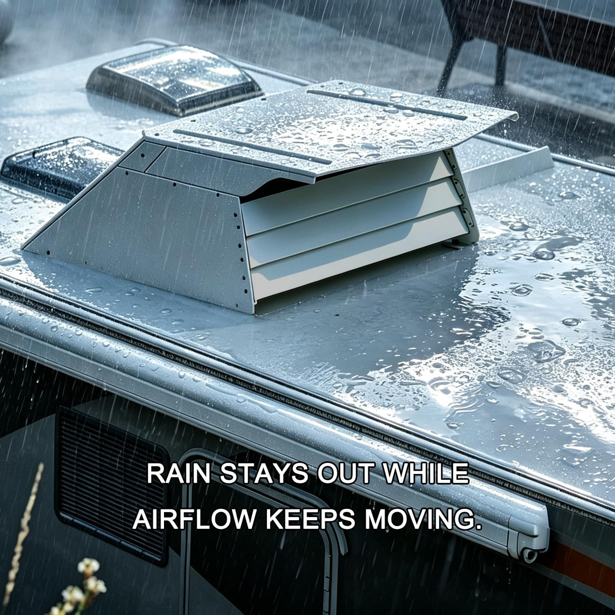 RV Roof Vent Cover, Metal, Rainproof, Universal Fit B177553