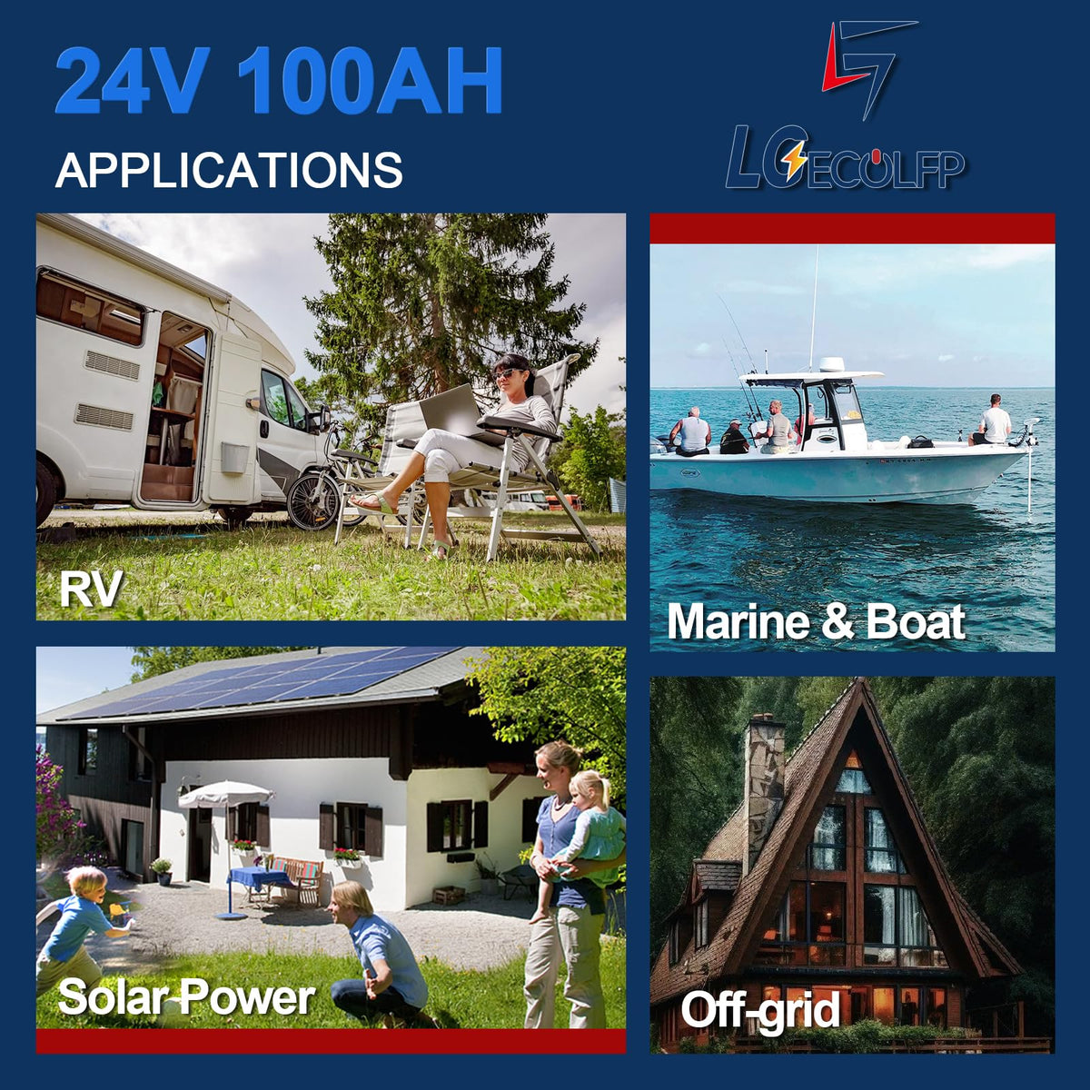 24V 100Ah LiFePO4 Battery with 100A BMS I8018