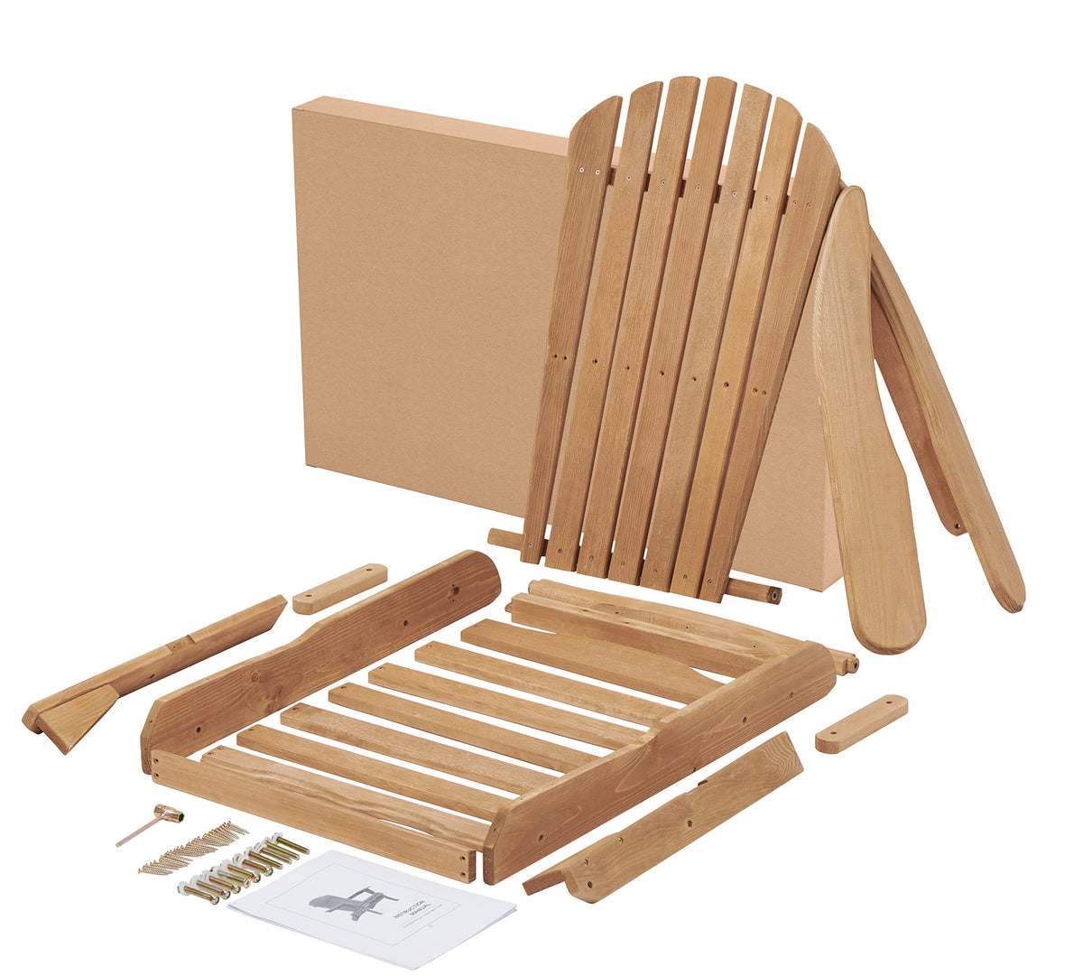 Wood Folding Adirondack Chair Set of 2 Solid Cedar Y999