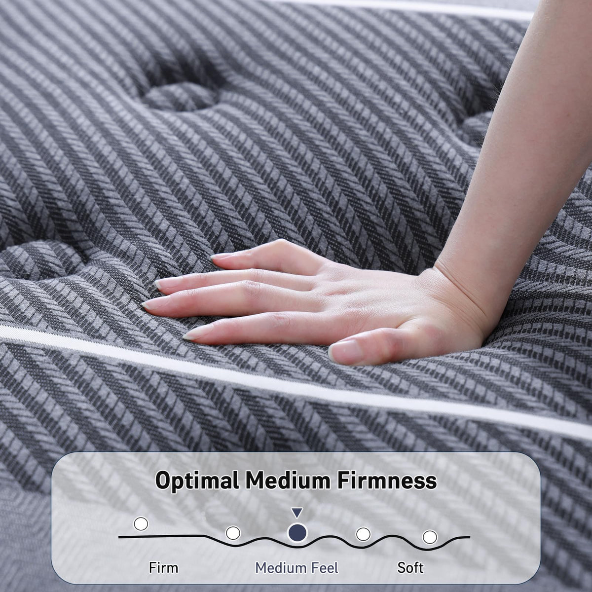 12 Inch Full Size Hybrid Mattress I677