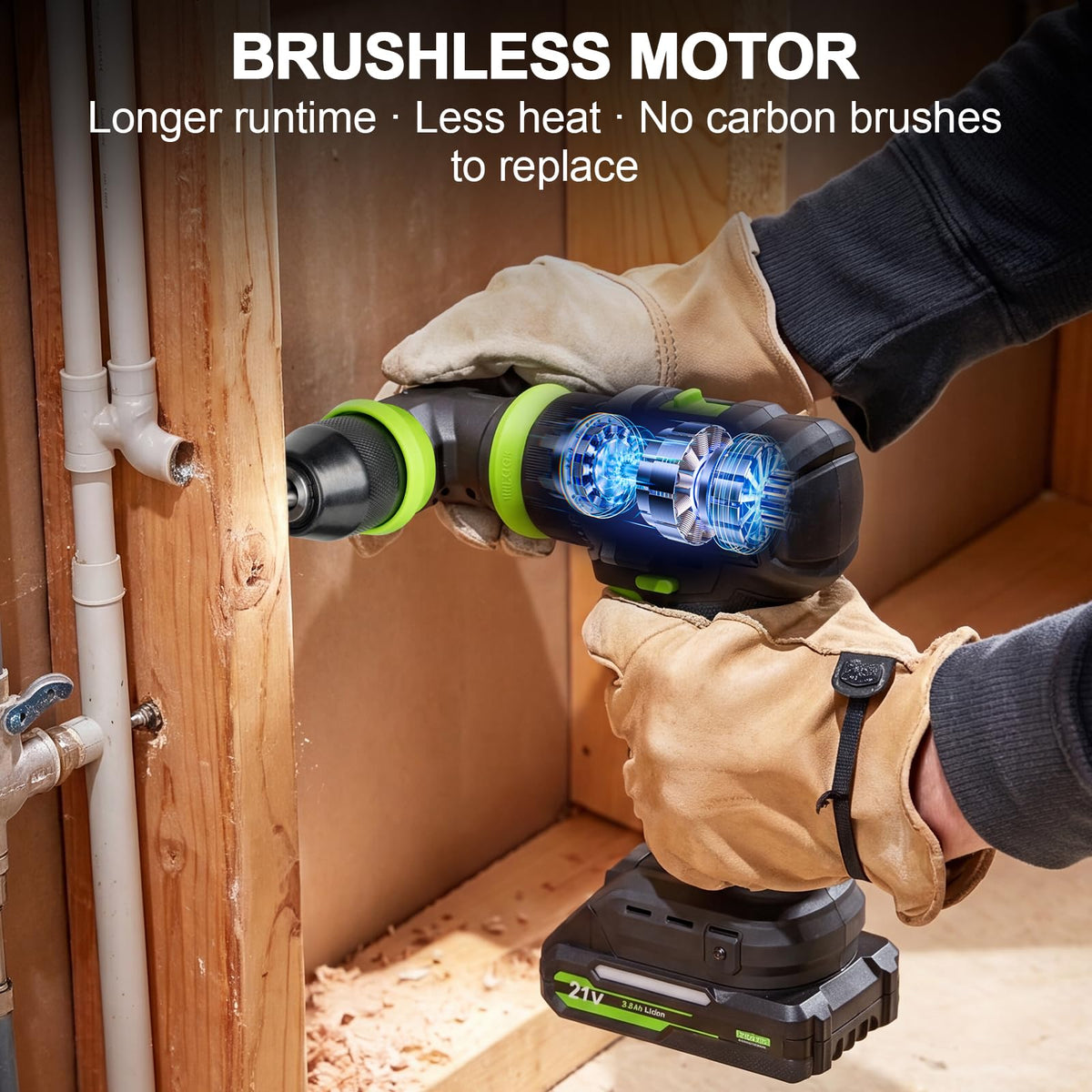 21V Cordless Brushless Multi-Head Drill Driver Kit K4693