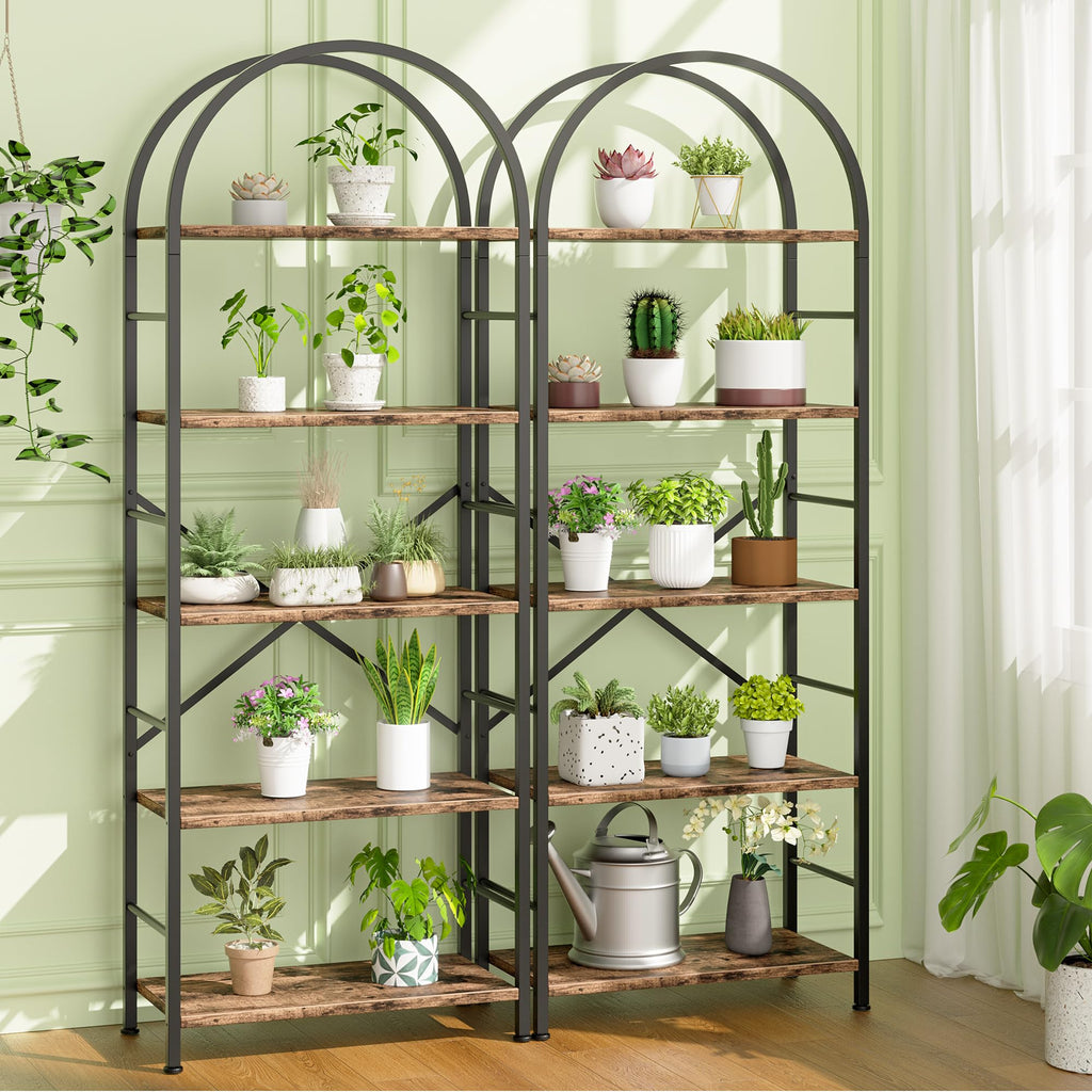 5 Tier Brown Bookshelf J533