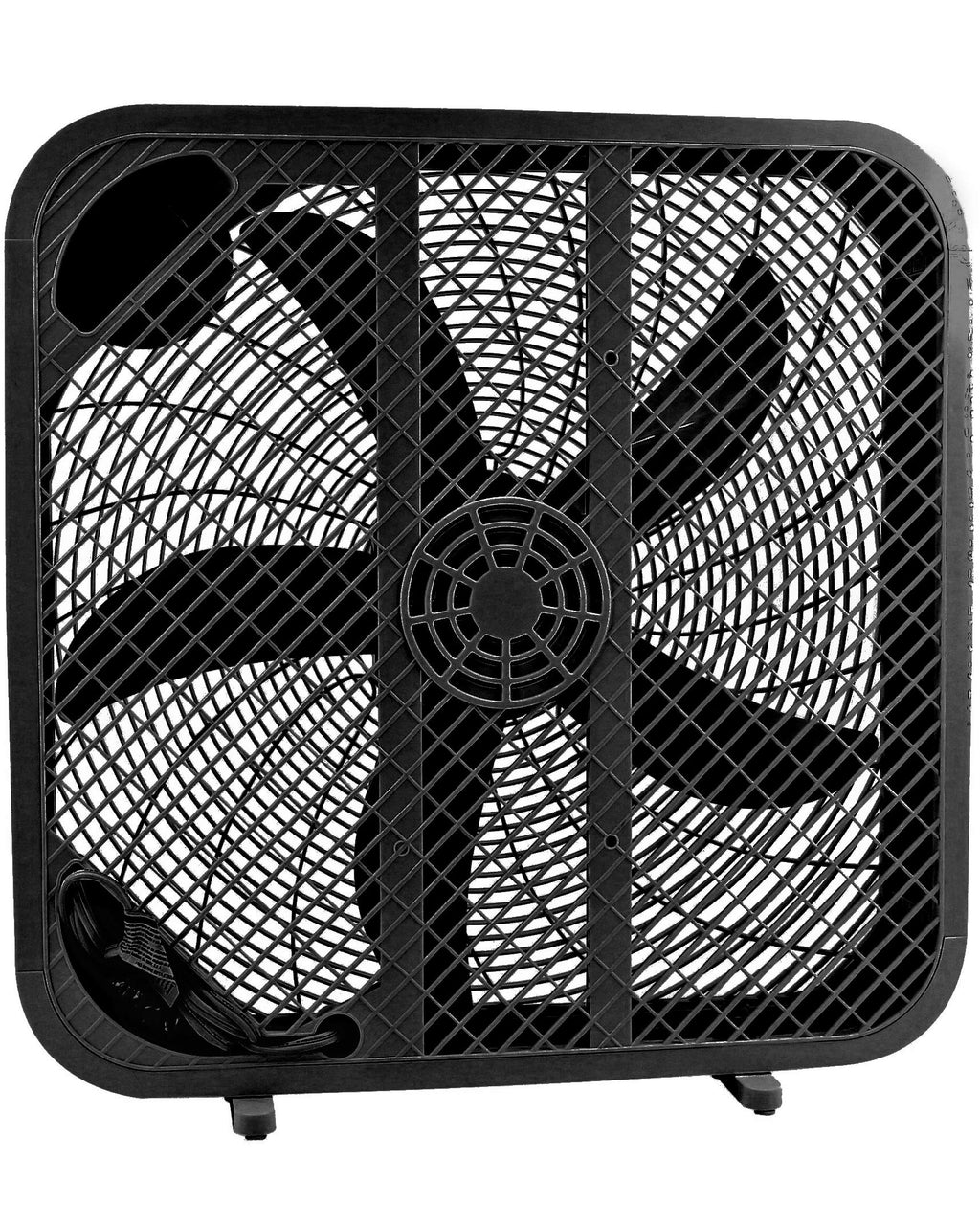 20" Box Fan, 3 Settings, Carry Handle, Black I8326