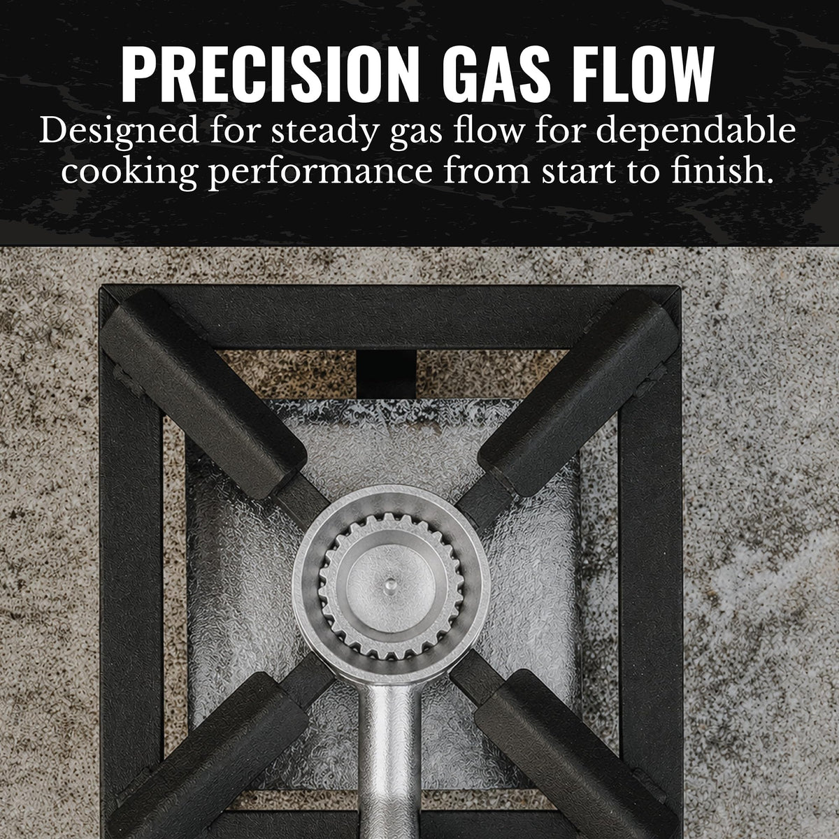 Propane High Pressure Cast-Iron Round Burner Head with Brass Fitting Orifice V58765